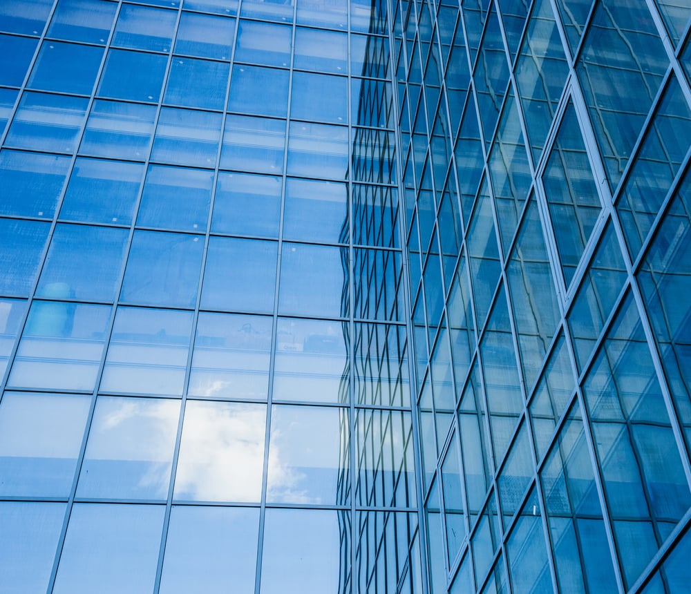 Closeup image of a business building